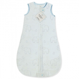 Детский спальный мешок SwaddleDesigns zzZipMe Sack Blue / Sterling Deco Elephant