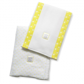 Полотенчики SwaddleDesign Baby Burpie Set Yellow Dot