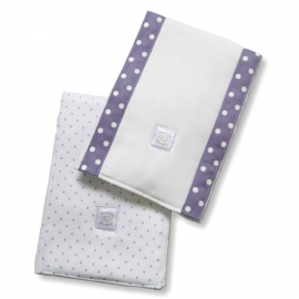 Полотенчики SwaddleDesign Baby Burpie Set Lavender Dot