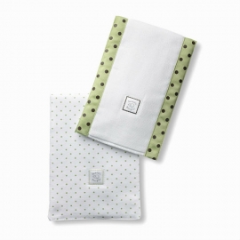 Полотенчики SwaddleDesign Baby Burpie Set Lime w/BR Dot