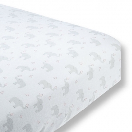 Простынь детская SwaddleDesigns Fitted Crib Sheet PP Elephant & Chickie