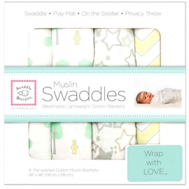 Набор муслиновых пеленок SwaddleDesigns SeaCrystal Woodland